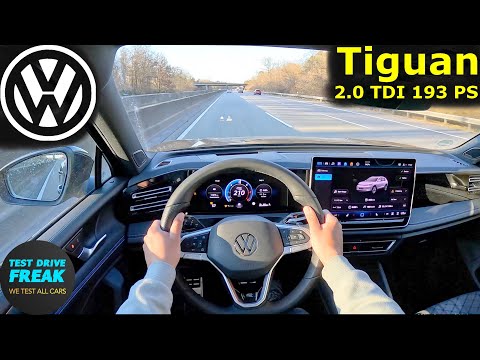 2025 VW Tiguan 2.0 TDI 4Motion 193 PS 🚀 High Speed POV Drive | Autobahn No Speed Limit