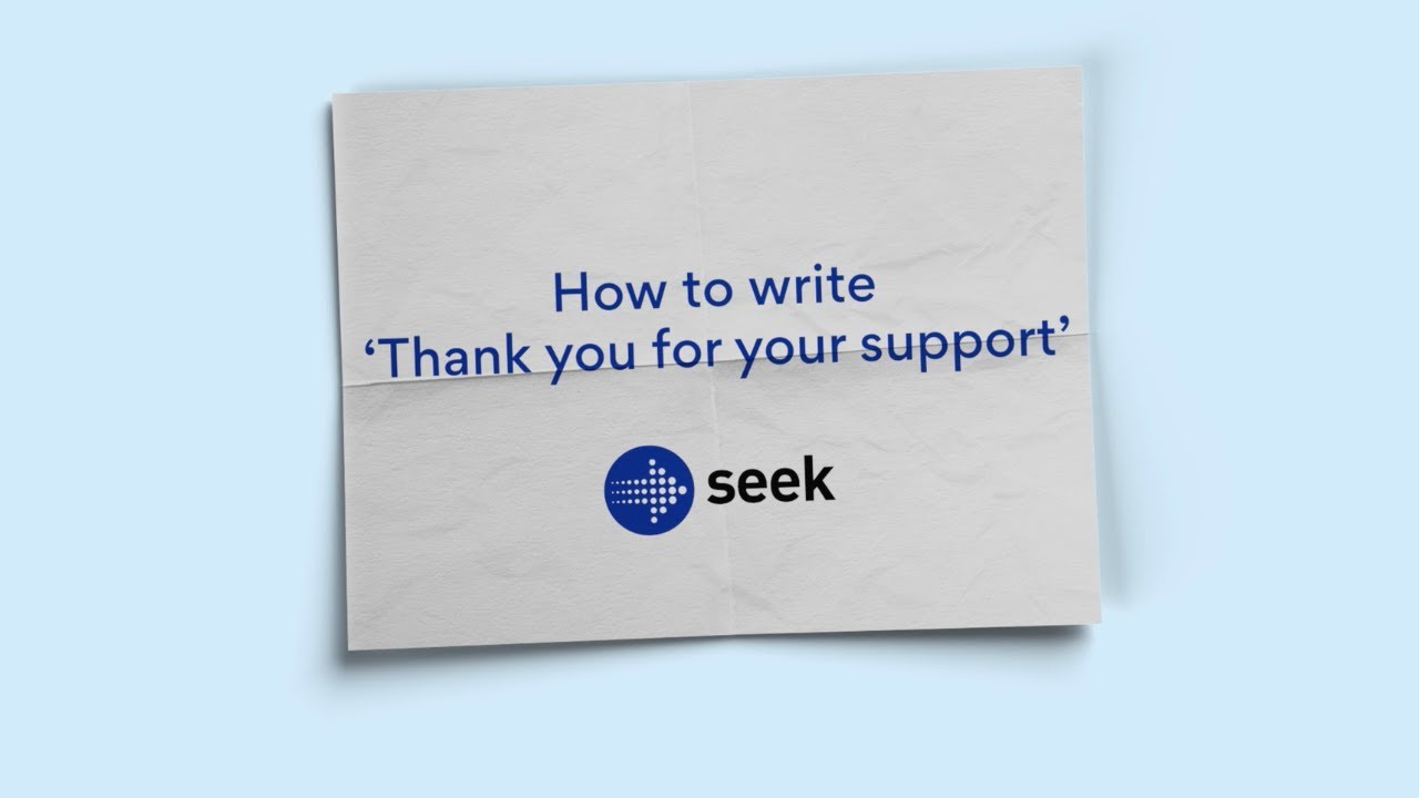 How to write ‘thank you for your support’ professionally