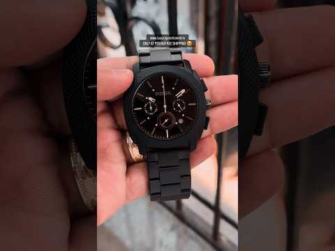 FOSSIL MID SIZE CHRONOGRAPH BLACK STAINLESS STEEL UNBOXING #shorts #fossil #trending #viral #foryou