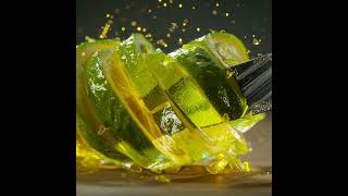 Glass Bitter Fruit Cutting