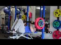 Kadillac Bench Press 250x10 (feet up)