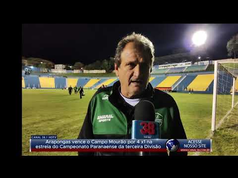 TÉCNICO CLAUDEMIR STURION FALA APÓS ESTRÉIA COM VITÓRIA DO ARAPONGAS E.C NA TERCEIRONA DO PARANAENSE