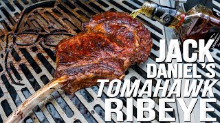 JACK DANIEL&#39;S WHISKEY TOMAHAWK RIBEYE STEAK (WOW!) | SAM THE COOKING GUY 4K