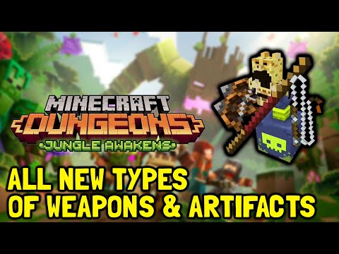 Minecraft Dunegons Jungle Awakens DLC All New Types Of Weapons & Artifacts (New Loot)