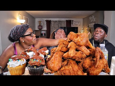 SUPER BOWL SUNDAY FEAST| FRIED CHICKEN WINGS| FOOTBALL CUPCAKES| MEXICAN FOOD!