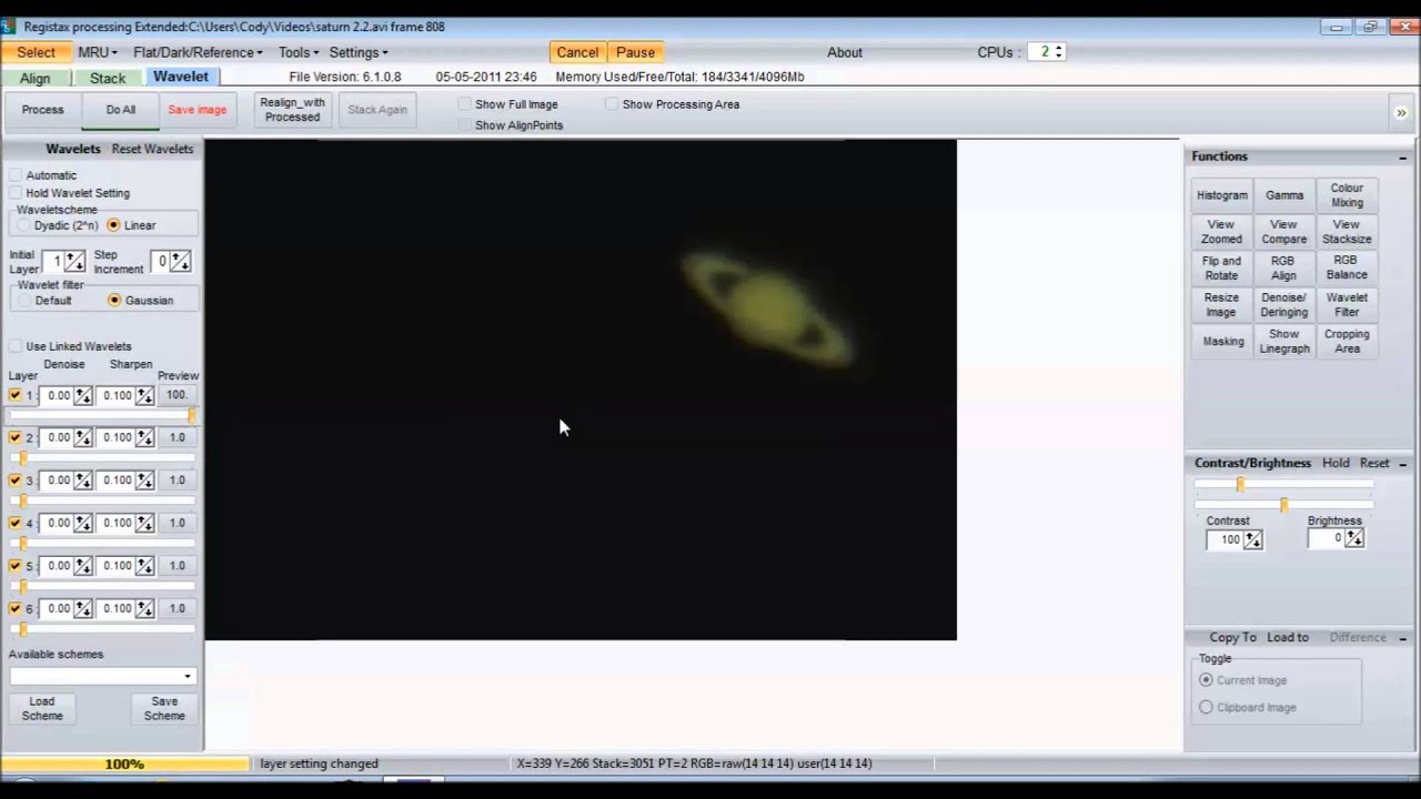How to Process a Planetary Image in Registax