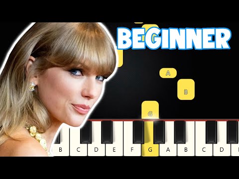 August - Taylor Swift | Beginner Piano Tutorial | Easy Piano