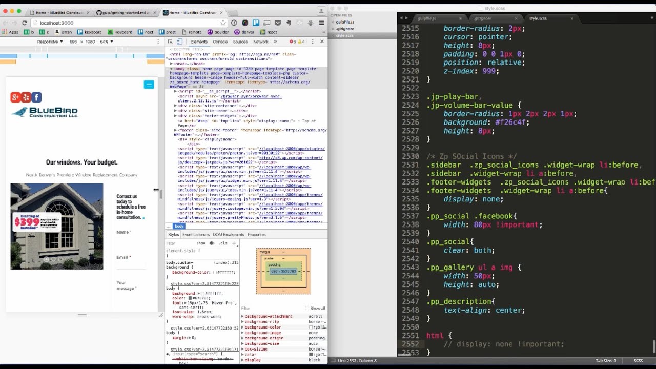 My Gulp, SASS, and BrowserSync setup