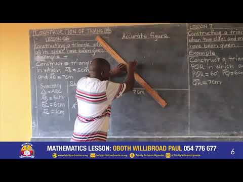 [VIDEO] CONSTRUCTION OF TRIANGLES WHEN GIVEN ALL ITS SIDES MATHEMATICS LESSON 6 Cover