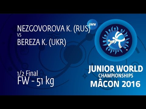 1/2 FW - 51 kg: K. NEZGOVOROVA (RUS) df. K. BEREZA (UKR), 2-1