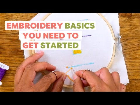 4 Embroidery Stitches for Beginners | Embroidery 101
