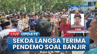 Ratusan Warga Kota Langsa Tuntut Kejelasan Bantuan Banjir, Sekda Tandatangani Pernyataan Tertulis