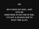 under my skin- alexz johnson (jude harrison) + lyrics