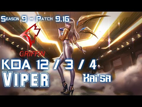 GRF Viper KAI'SA vs DRAVEN ADC - Patch 9.16 KR Ranked