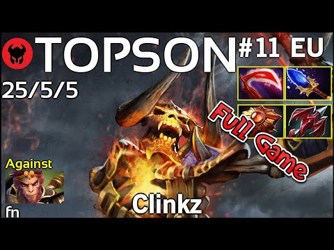 TOPSON [OG] plays Clinkz!!! Dota 2 Full Game 7.22