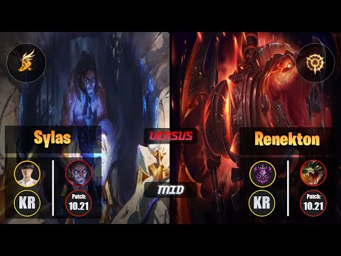 Faker SYLAS (Mid) [Fleet Footwork] VS RENEKTON - Master KR Patch 10.21