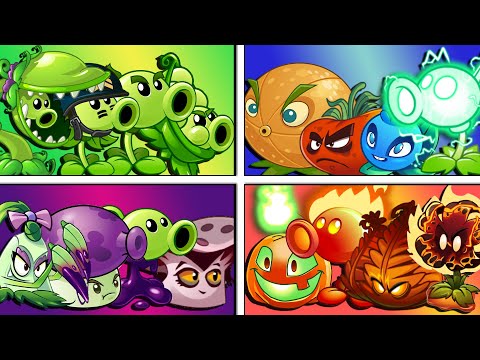 Tournament 4 Team Plants - Who Will Win? - PvZ 2 Team vs Team Plant