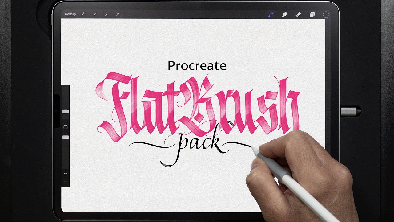 Calligraphy Flat Brush Pack for Procreate - Walkthrough