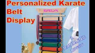 Personalized Martial Arts Belt Display (10 Belts)  (by Dibsies)