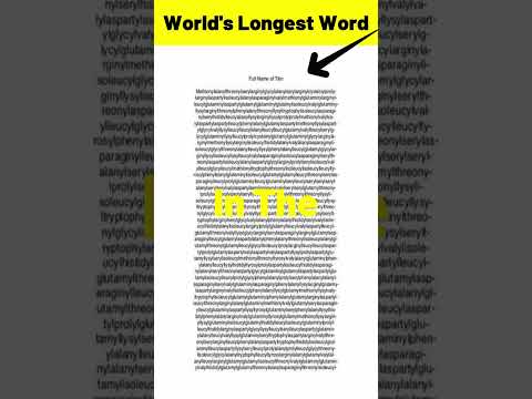 Can You Pronounce the Longest Word in the English Language? #shorts #youtubeshorts #viralshorts