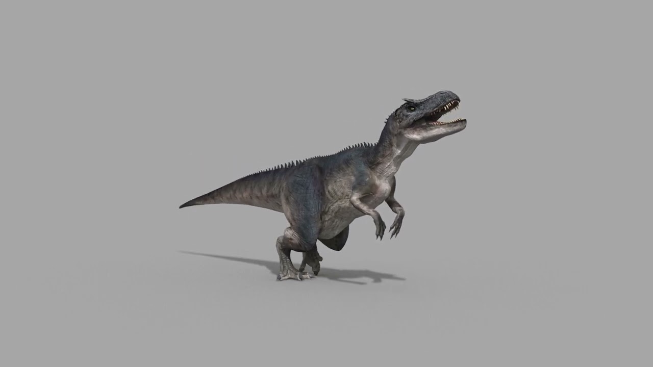 Real Animated Allosaurus - 8K 3D Model