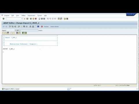 SAP ABAP Training - Modularizing Programs