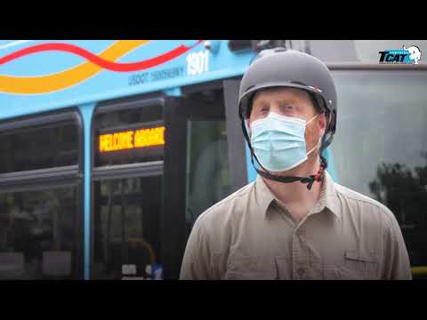 Tompkins Co. Administrator Jason Molino shows how he pairs bicycling with TCAT to commute to work.