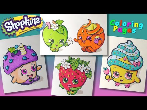 Shopkins characters #ColoringPages #forKids #LearnColors and Draw with Shopkins Video