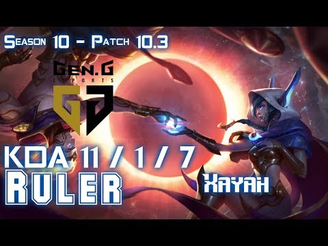 Gen Ruler XAYAH vs CASSIOPEIA Bot - Patch 10.3 KR Ranked