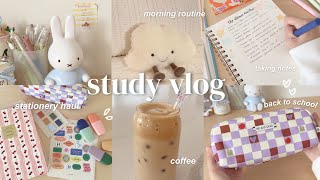 STUDY VLOG 📝🎀 back to school haul, Papier stationery, productive 𝜗𝜚˚⋆