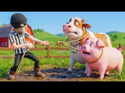 🚨Save Poor Cow & Pig!!🐮🐷 Thief Stole All Animals From Old MacDonald's Farm | Police Arrested Him