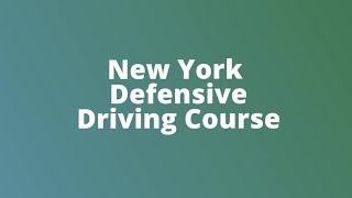 New York Defensive Driving Course