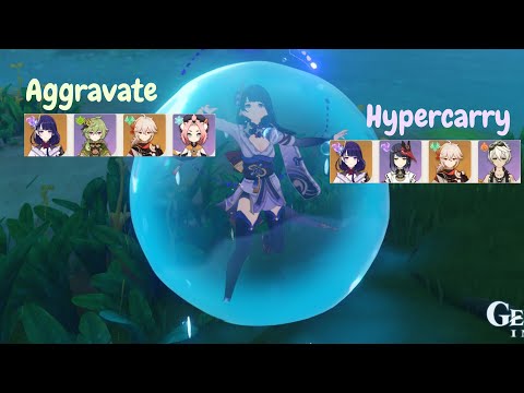Raiden Shogun 596 EM Aggravate vs Hypercarry | Genshin Impact