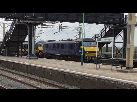 DB 90034 and Grand Central 90020 passing Cheddington - 14/05/21