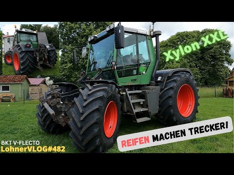 LohnerVLOG#482 Neue BKT V-FLECTO in XXL für den Fendt Xylon 524 710 u.600 I Hydrauliköltank tauschen