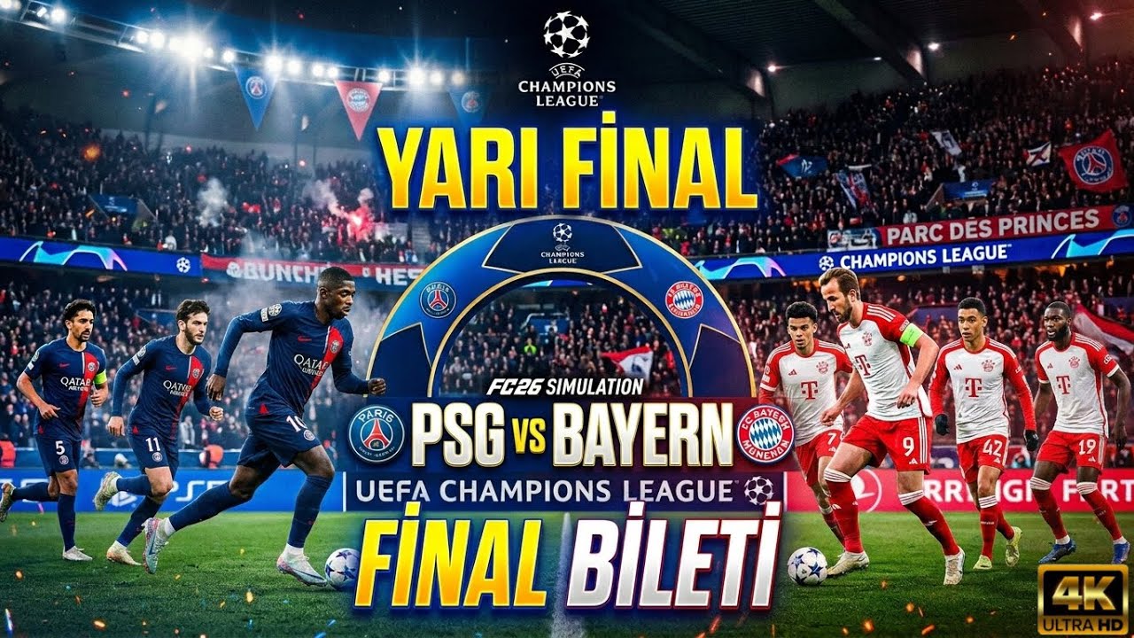 PSG - Bayern Münih 🔥 Şampiyonlar Ligi Yarı Final | FC26 Simülasyon 4K