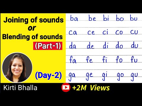 (Day-2) Joining or Blending of sounds with short vowel sound (Part-1) | How to read