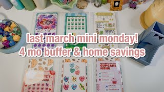 last mini monday for march! let's save for our 4 month buffer & home binder 🌺🏡