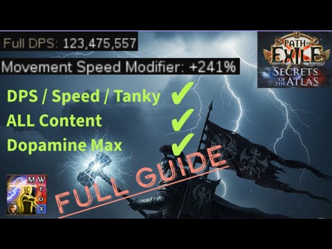 [POE 3.26] Champion Banner Static Strike Full Guide | Crazy DPS and Speed | Good Defense