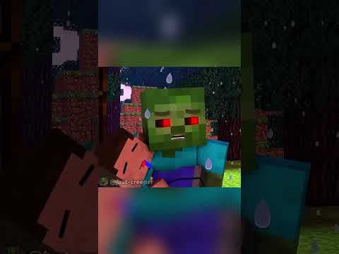 Zombie Saves Baby in Minecraft 😢
