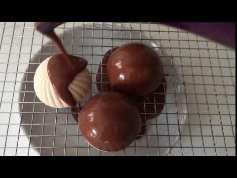 Glaçage miroir chocolat au lait