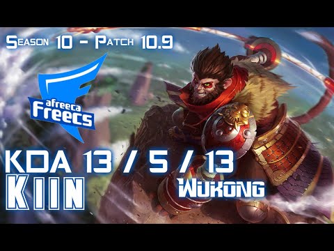 AFs Kiin WUKONG vs CAMILLE Top - Patch 10.9 KR Ranked