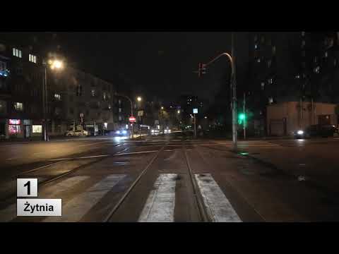 Tramwaje Warszawa 2021 Linia 1 (przejazd nocny)