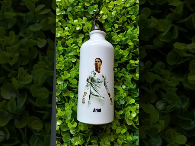 Vídeo relacionado con Botella de agua de Acero Inoxidable Personalizada equipo de Fútbol Barcelona. Botella termo personalizada deportiva. 700 ml Regalo Original para Aficionados del Futbol. (Elche)