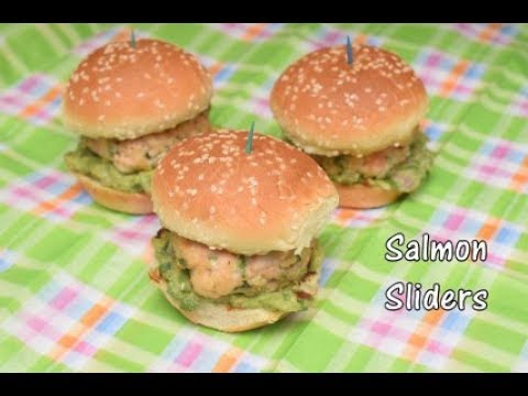 Grilled Salmon Sliders-Avocado salsa | How To Make Salmon Sliders