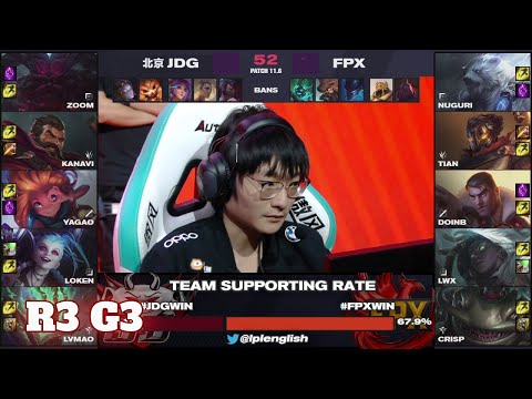 JDG vs FPX - Game 3 | Round 3 LPL Spring 2021 playoffs | JD Gaming vs FunPlus Phoenix G3