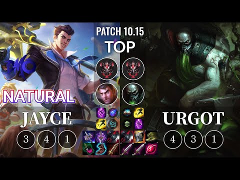 DMO Natural Jayce vs Urgot Top - KR Patch 10.15