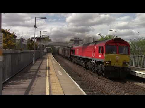 DB Cargo Class 66, 66192 passing Coleshill Parkway