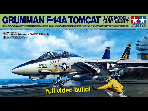 FULL VIDEO BUILD 1:48 TAMIYA F-14A Tomcat - (Maverick Movie)