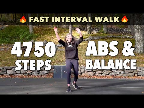Schnelles Walking-Workout Nr. 42 mit Bauchmuskel- und Gleichgewichtsübungen (45 MIN)